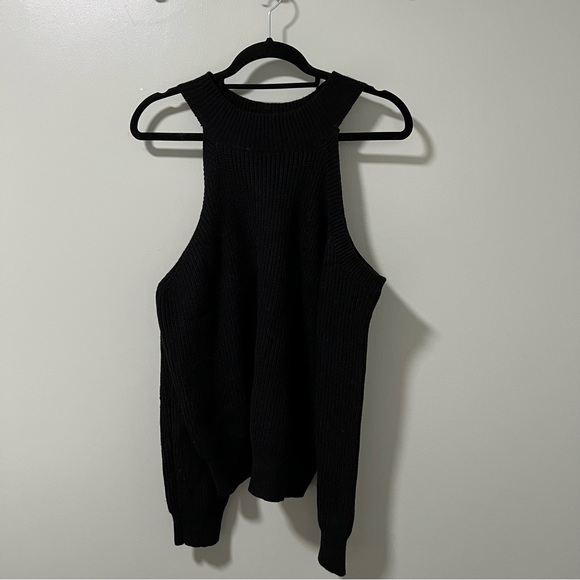 ASTR the Label Black Cold Shoulder Sweater - Picture 6 of 8